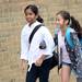 Classmates walk together as they make their way to  Logan Elementary School on the first day of school on Tuesday, September 3, 2013. Melanie Maxwell | AnnArbor.com